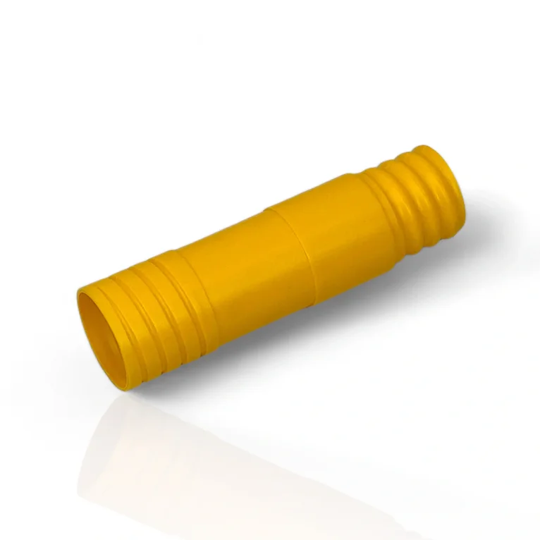 חוליה צהובה עשויה מפלסטיק לחיבור לעמוד תיחום וסימון עשוי מפלסטיק
