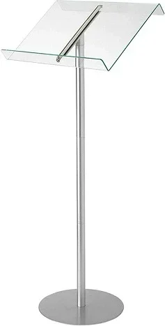 פודיום - דוכן נואם על רגל עם מגש נואם מפרספקס שקוף