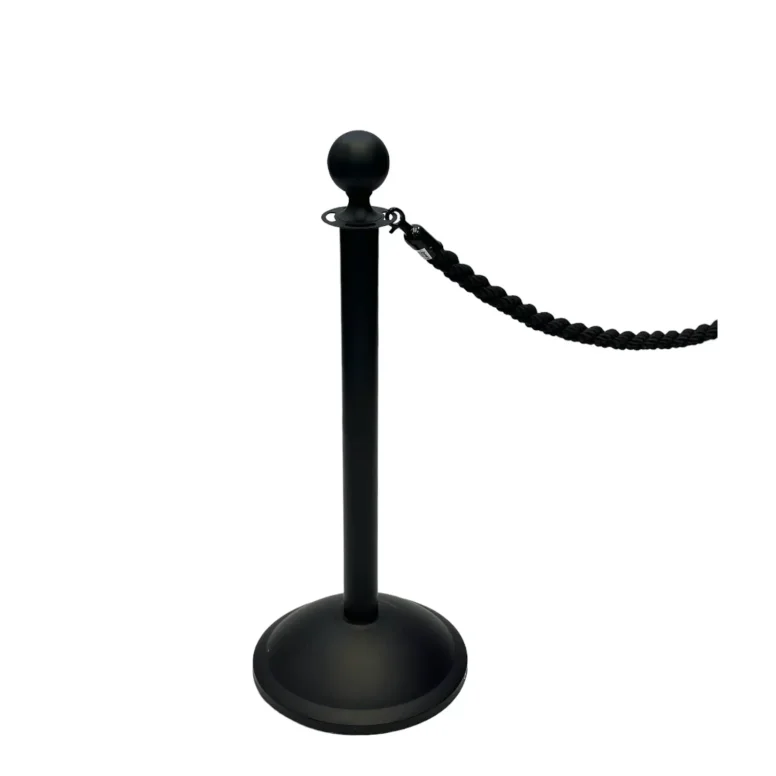 עמוד חבלול שחור נמוך קלאסי בגימור מט