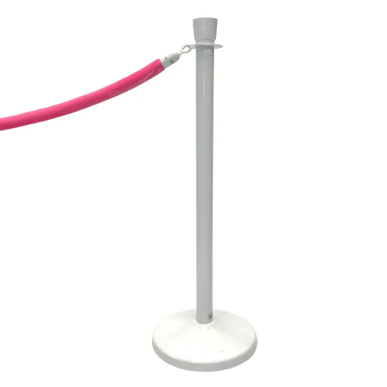 עמוד תור לבן עם חבלול וורוד