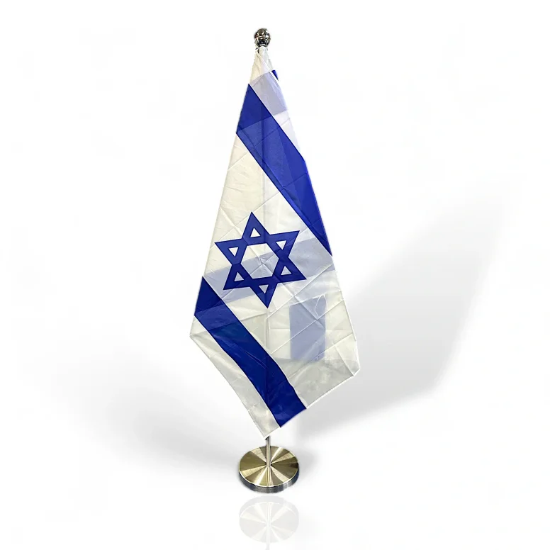 מעמד דגל מקצועי זהב עם סיומת כדור ודגל מפואר