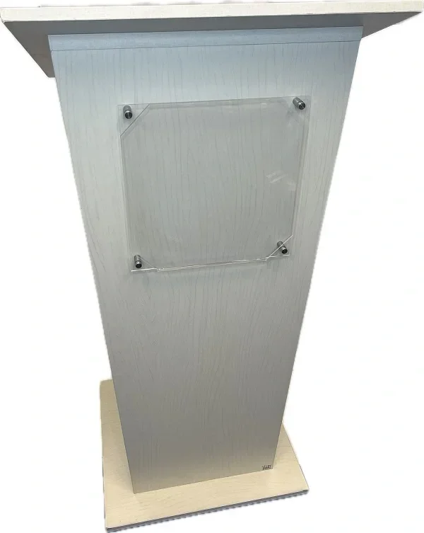 פודיום - דוכן נואמים טרפזי בצבע ליבנה