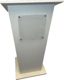 פודיום - דוכן נואמים טרפזי בצבע ליבנה