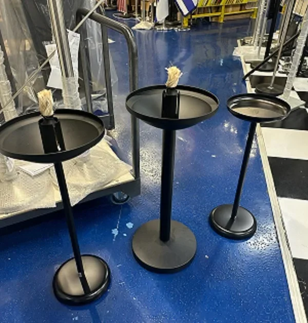 אבוקת כיפה שחור 100/32 בסיס לנר