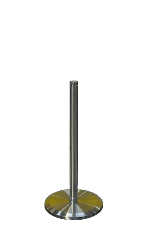 עמוד תיחום נמוך מנירוסטה למיצג מוזיאון