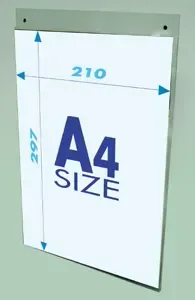 של פרספקס תלוי על הקיר