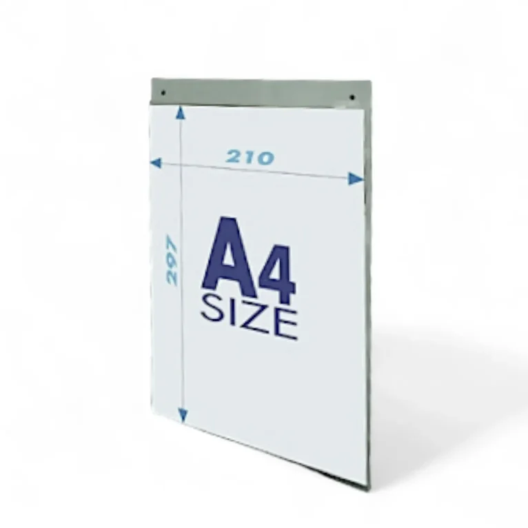 מסגרת שלט A4 מפרספקס אנכית לקיר