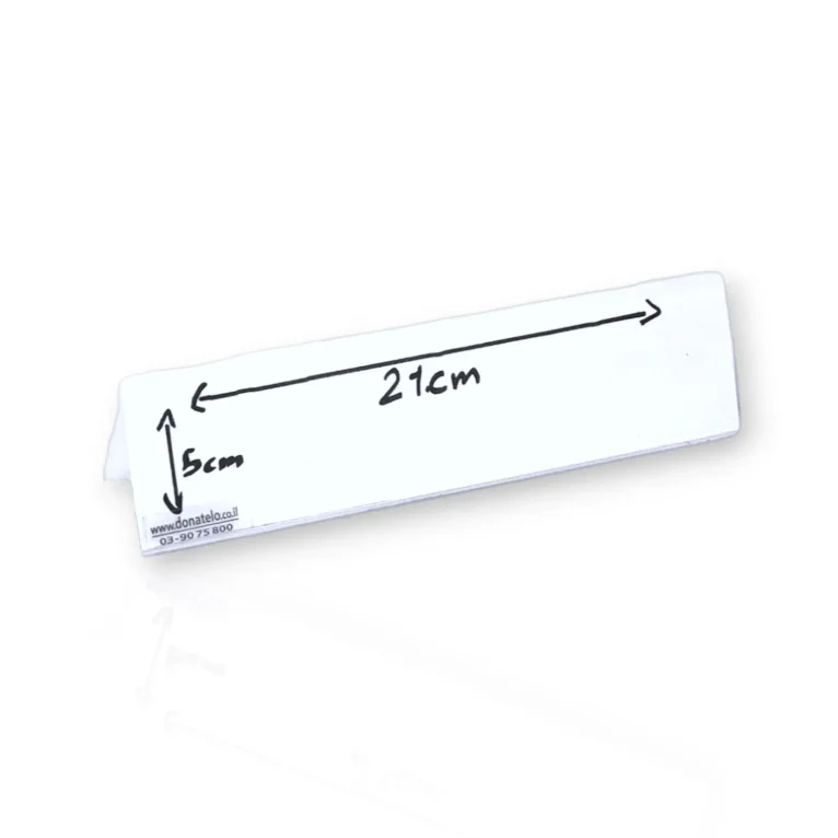 מעמד פרספקס שולחני אוהל שם, דו-צדדי מאוזן, בגודל 5*21 ס״מ מחזיק דף או שלט קטן.