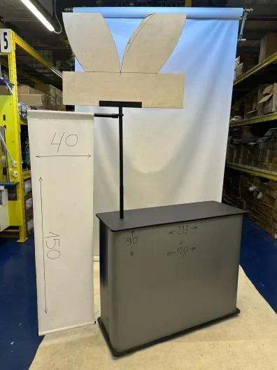 דלפק מתקפל מלבני 122 פרמיום מאסיבי