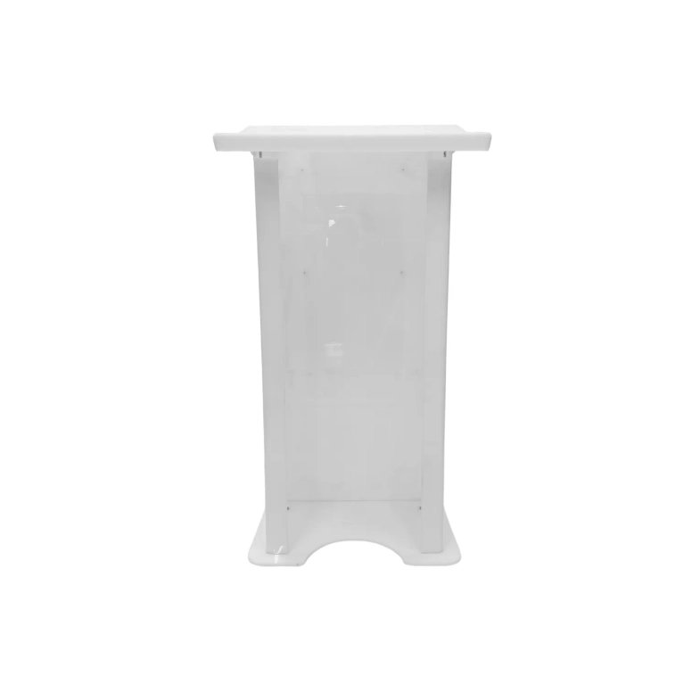 פודיום פרספקס לבן בסיס רחב