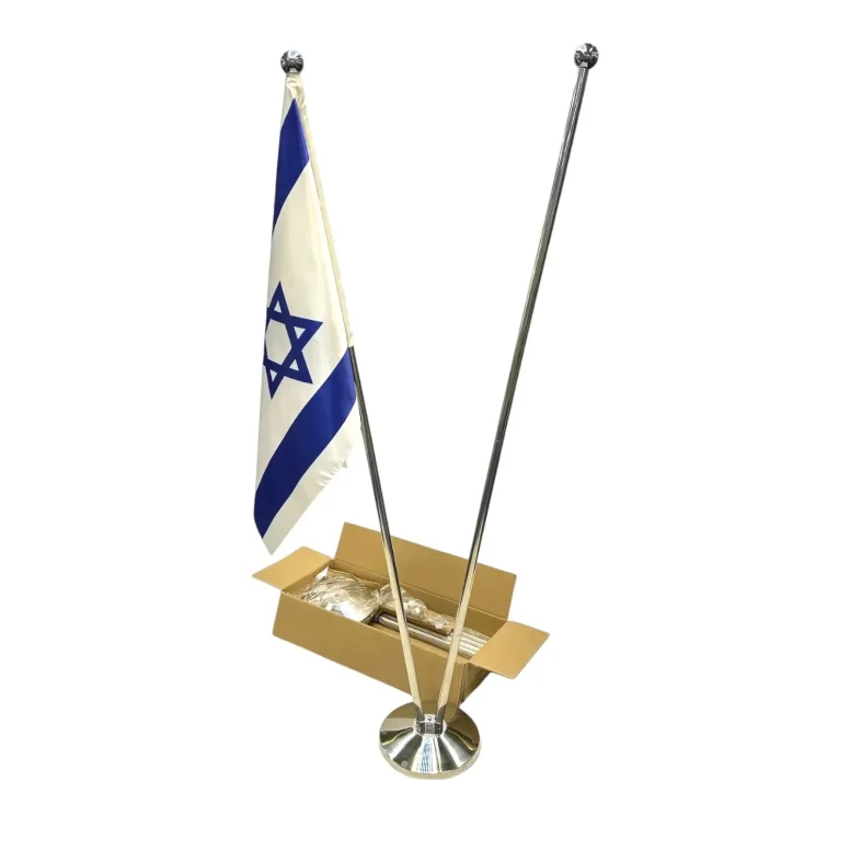 מעמד שושנת דגלים טלסקופית בעלת שני קנים