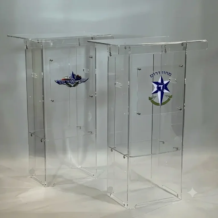 פודיום פרספקס שקוף דלפק מאוזן