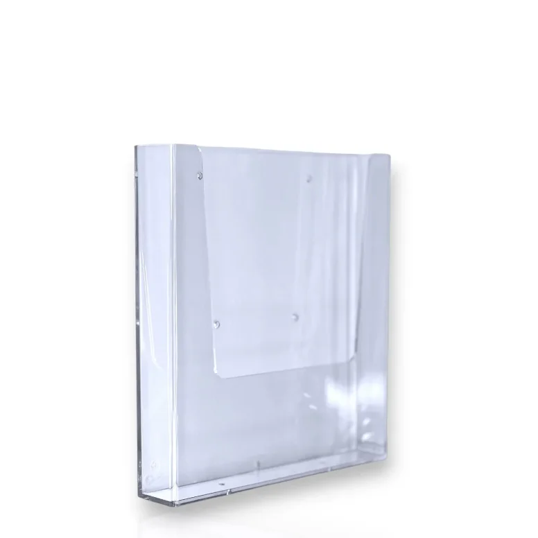 תא עלונים בגודל a4 מפרספקס לתלייה על הקיר